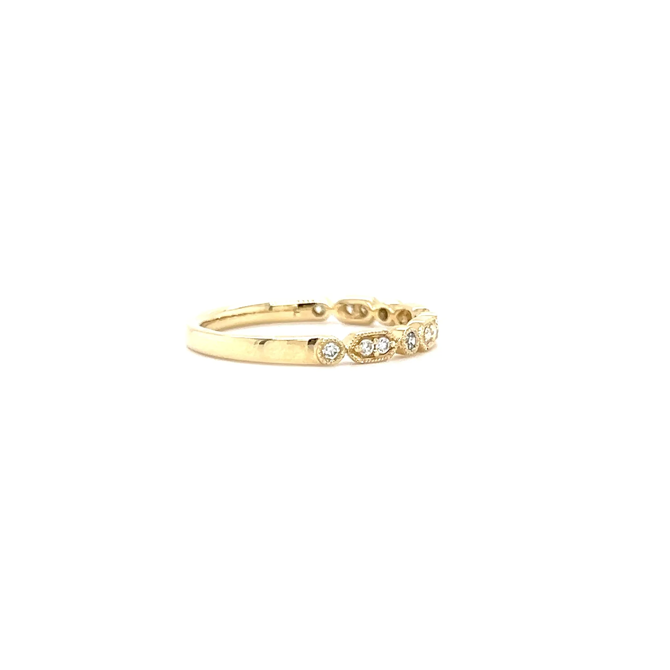 Geometric Diamond Ring with 0.12 ctw of Diamonds in 14K Yellow Gold