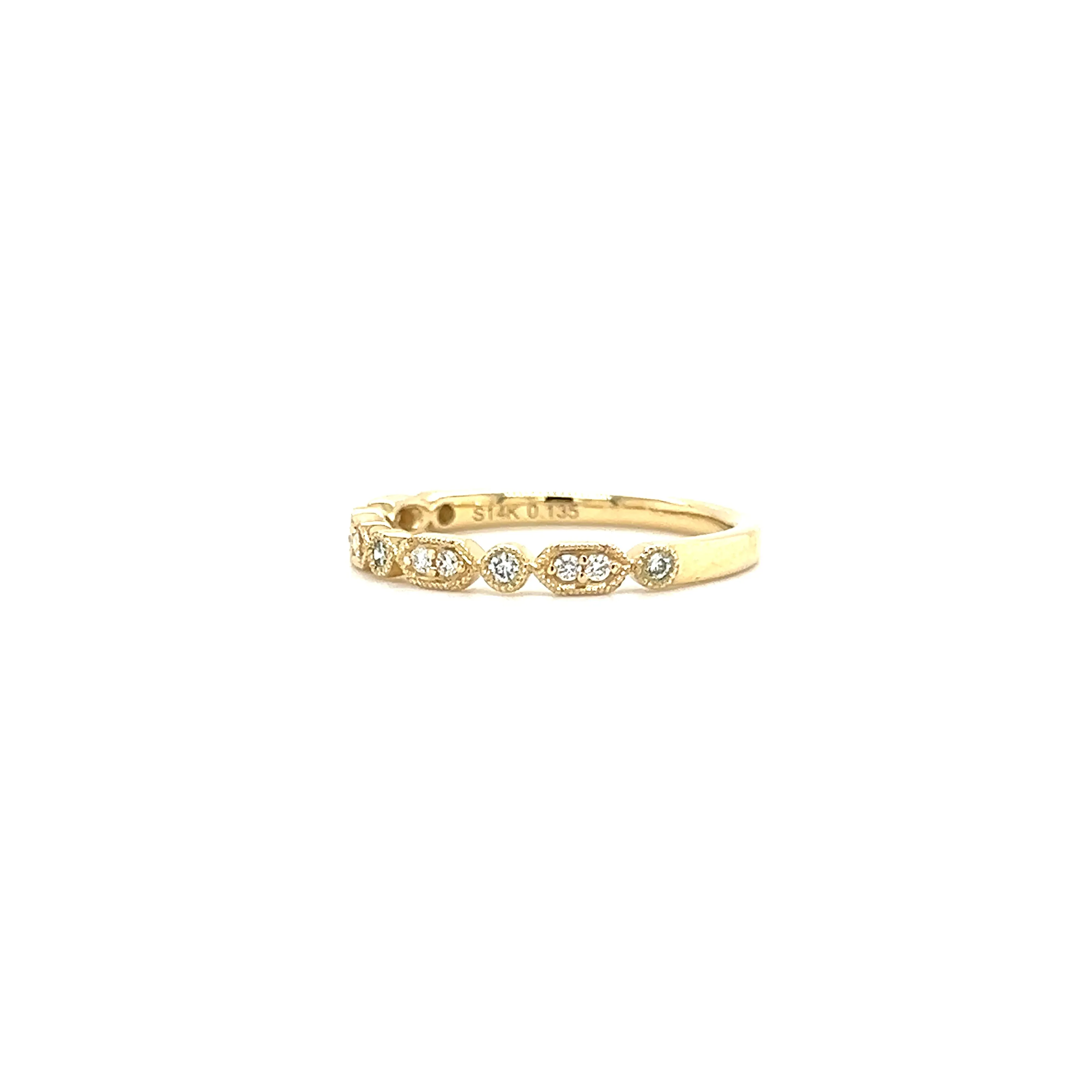 Geometric Diamond Ring with 0.12 ctw of Diamonds in 14K Yellow Gold