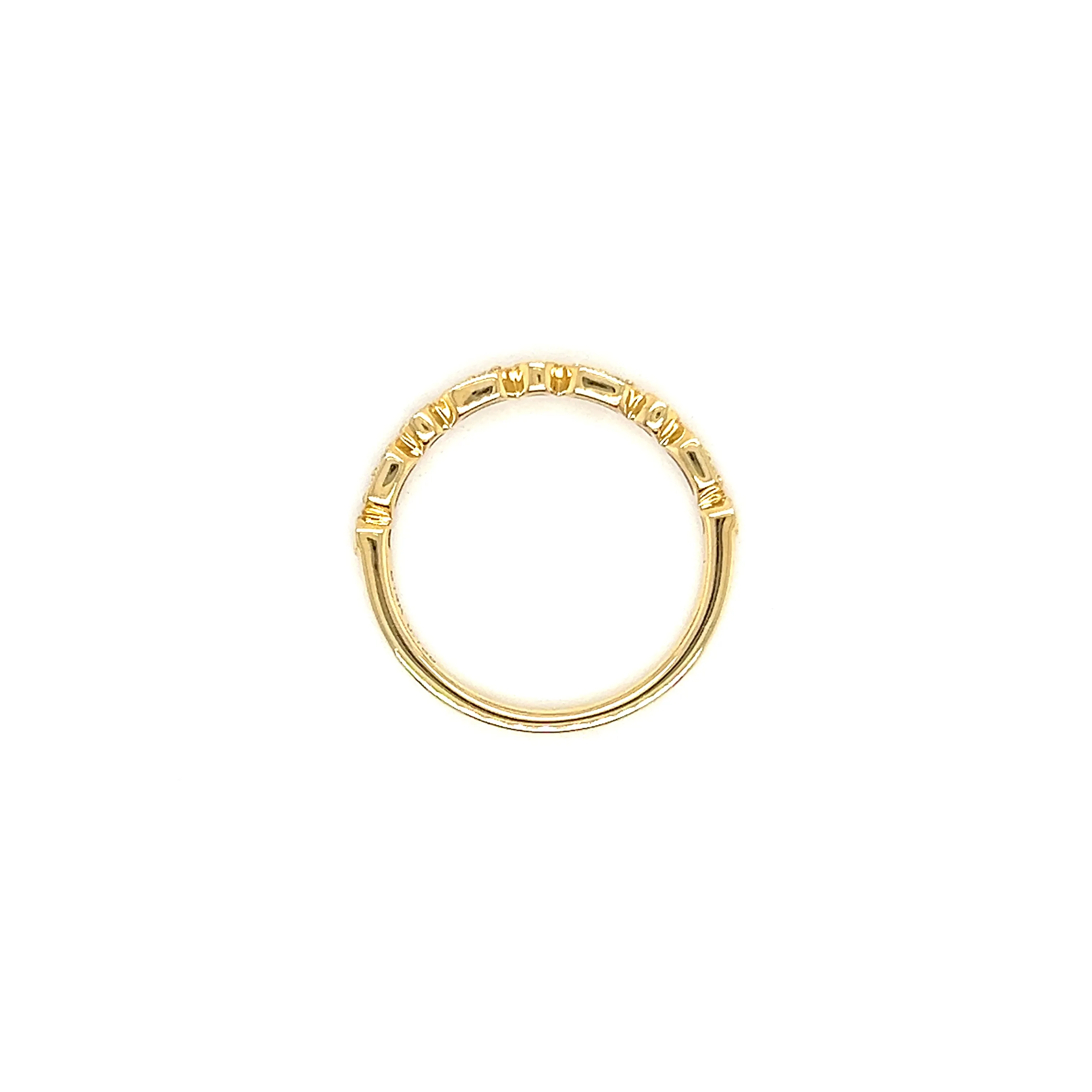 Geometric Diamond Ring with 0.12 ctw of Diamonds in 14K Yellow Gold