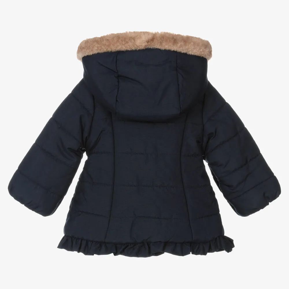 Girls Blue Puffer Coat