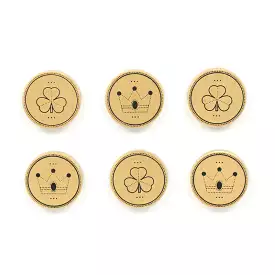 Gold Coin Shapes - Set of 6