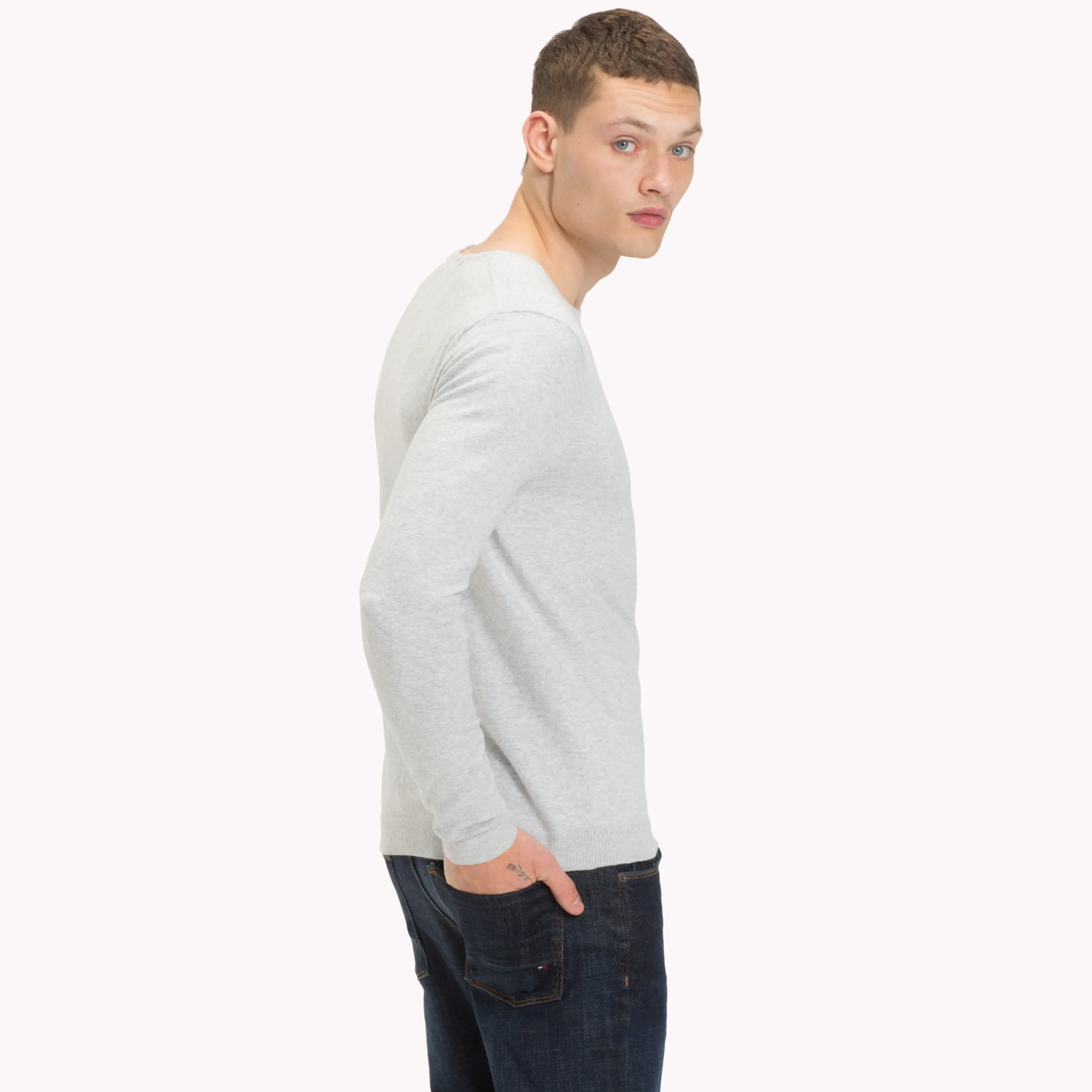 Grey Crew Neck Jumper | Sweatshirts & Hoodies | Tommy Hilfiger