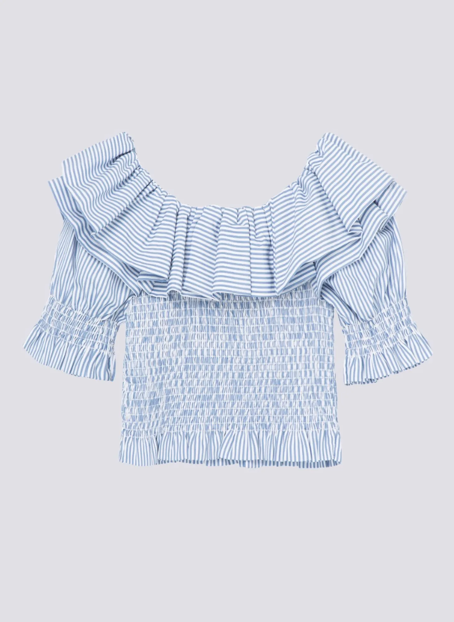 Habitual Kids Smocked Ruffle Sleeve Top