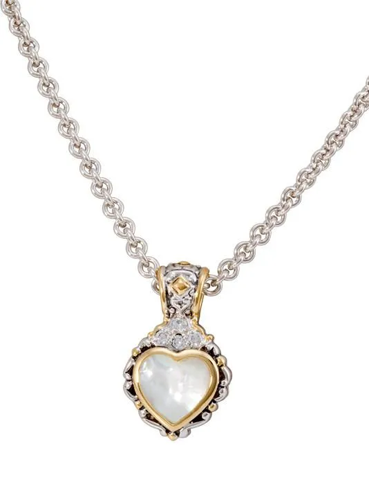 Heart Collection Mother of Pearl Slider with Chain by John Medeiros