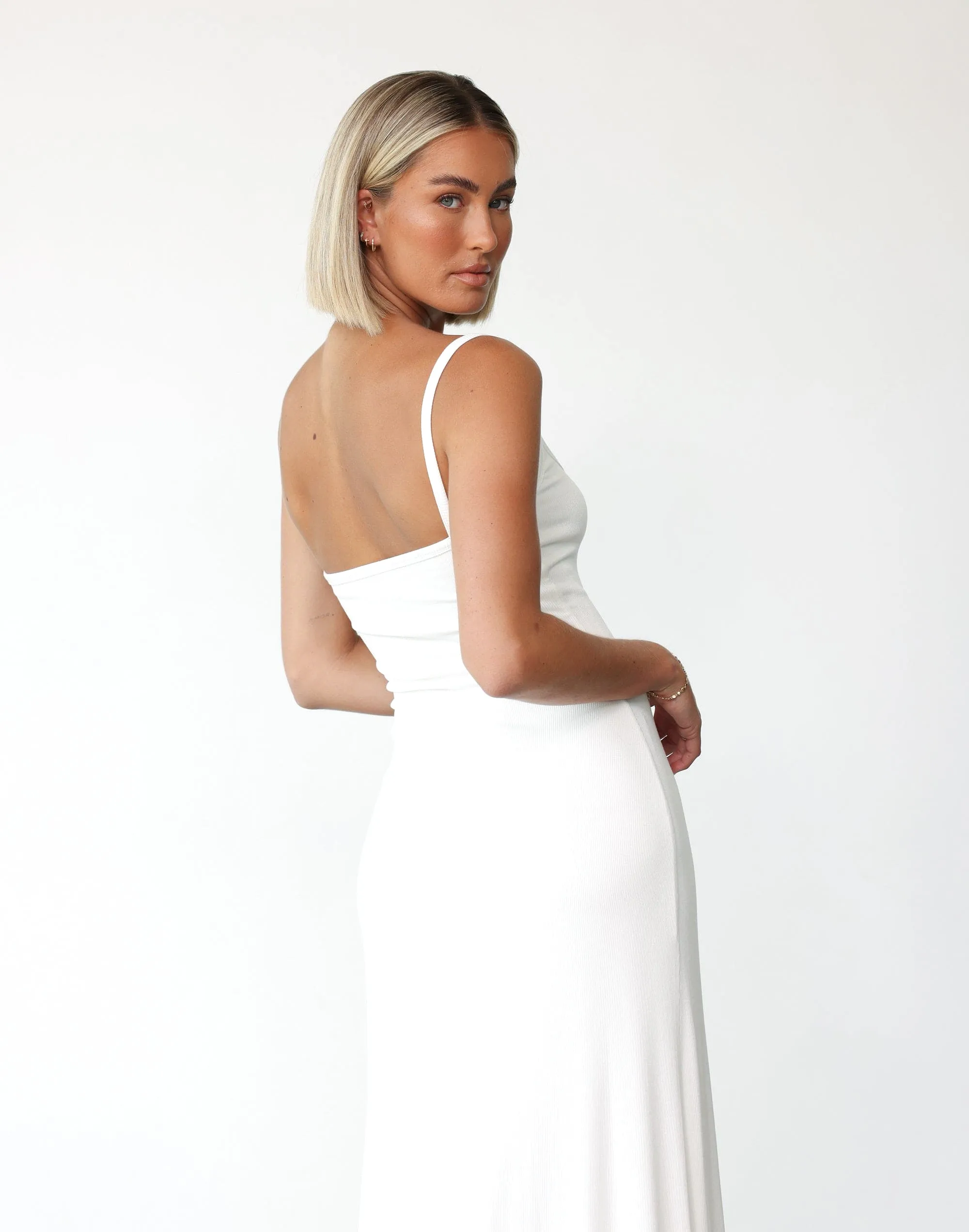 Helia Maxi Dress (White)