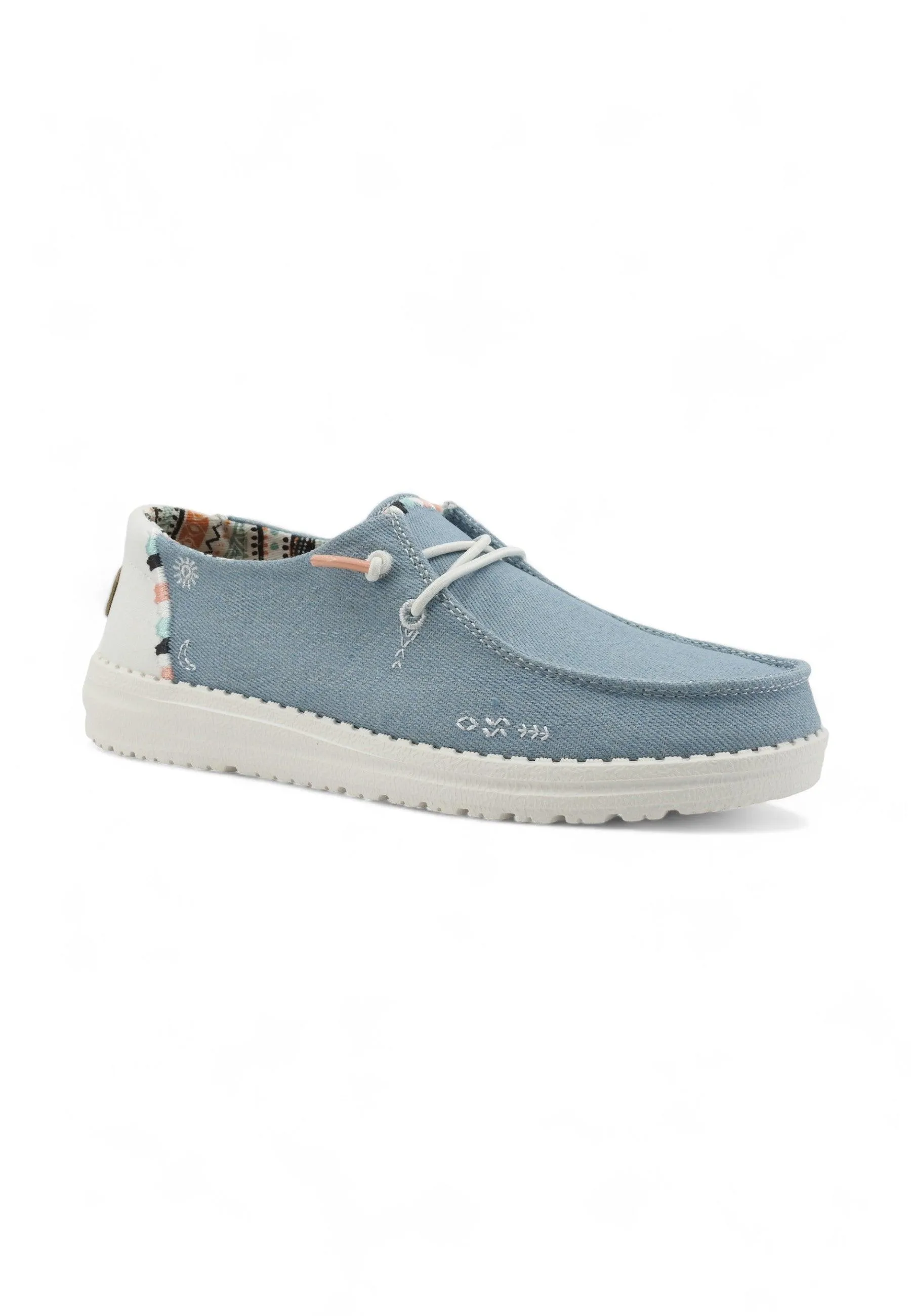 HEY DUDE Wendy Boho Sneaker Vela Donna Light Denim Azzurro 40054-4MH