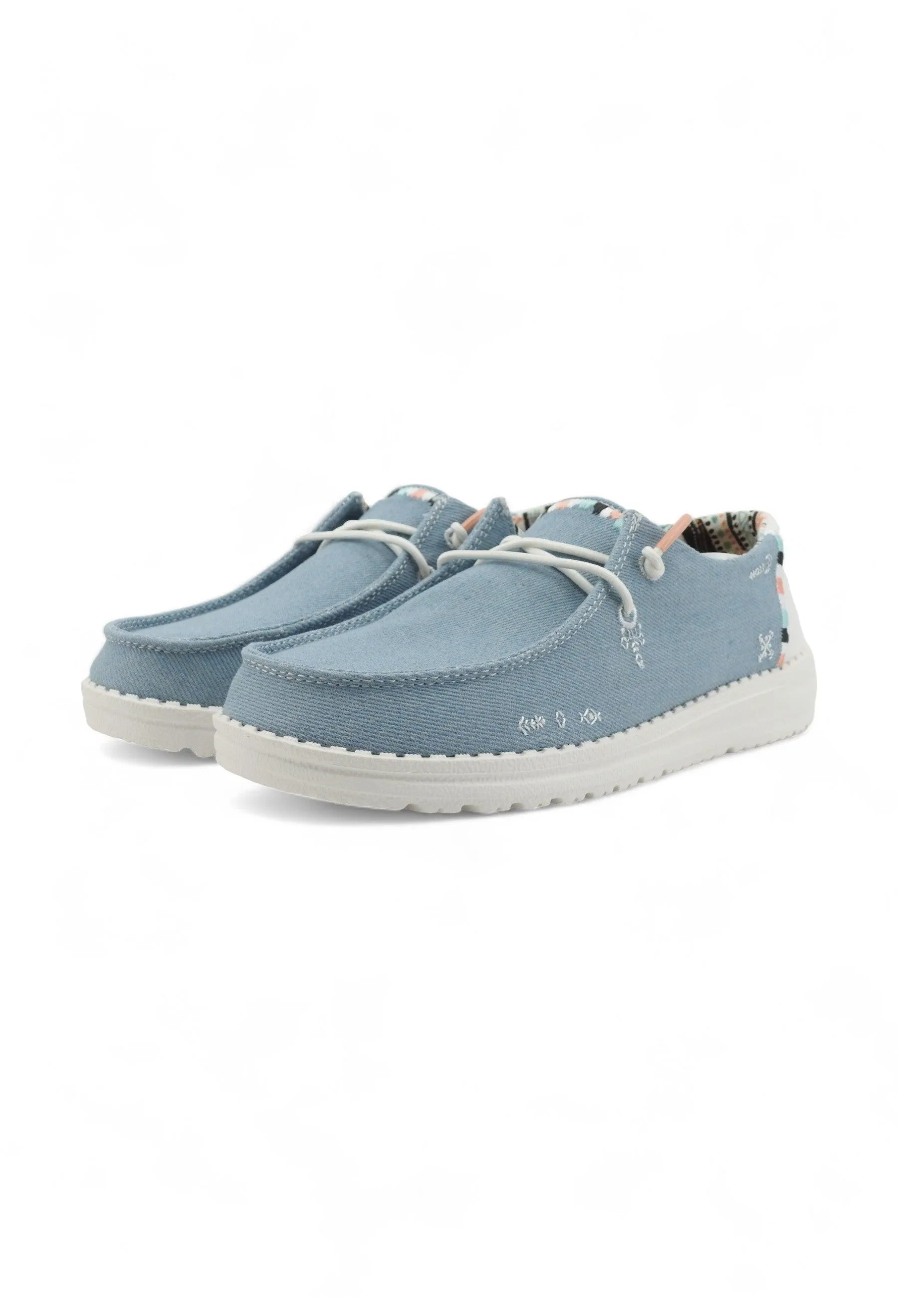 HEY DUDE Wendy Boho Sneaker Vela Donna Light Denim Azzurro 40054-4MH