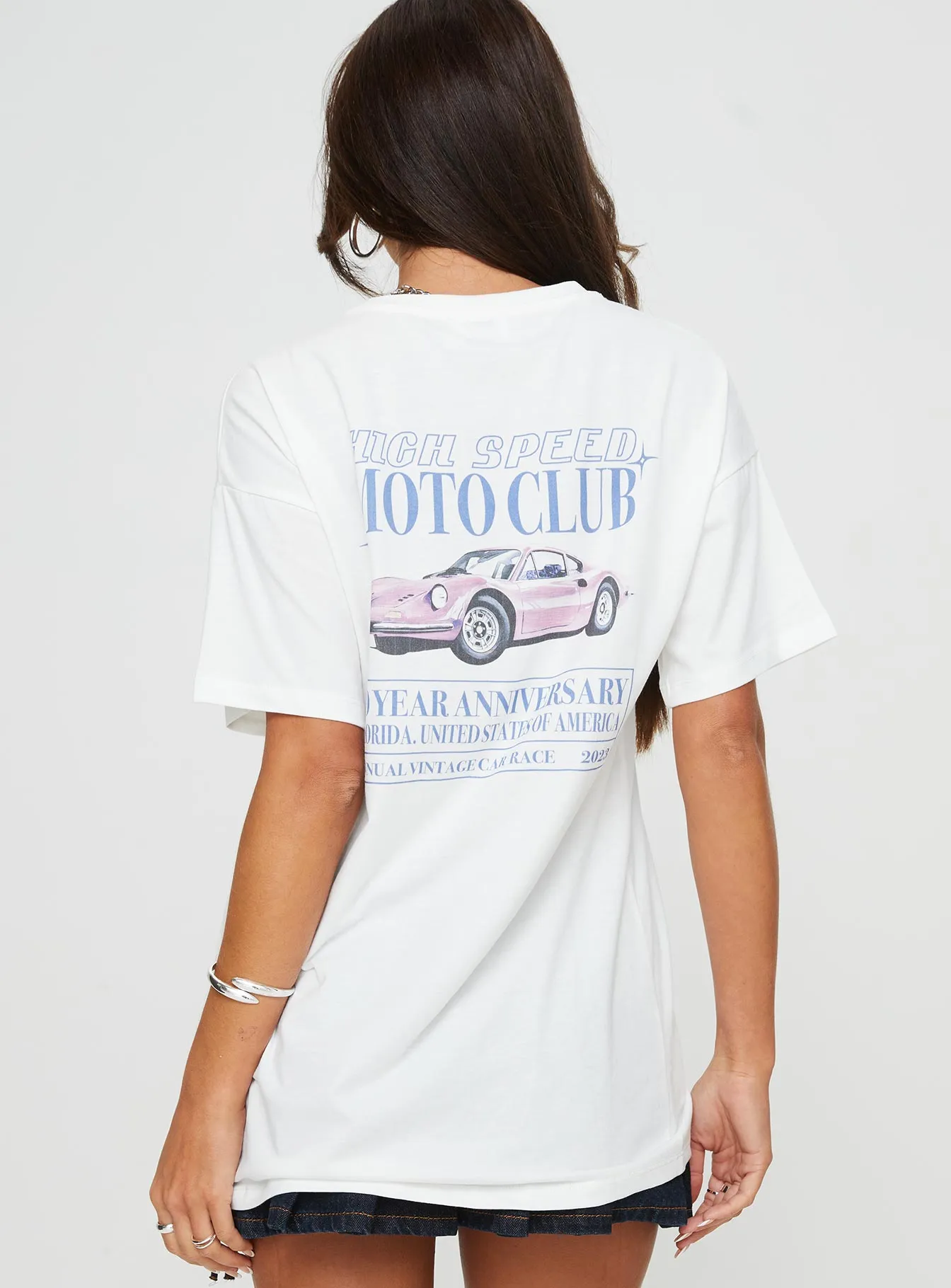 High Speed Oversized Tee White