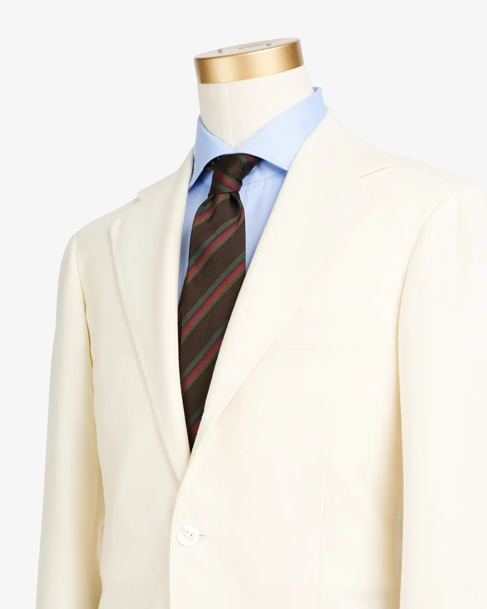 HIGH TWIST WOOL/COTTON GABARDINE SPORT COAT CREAM