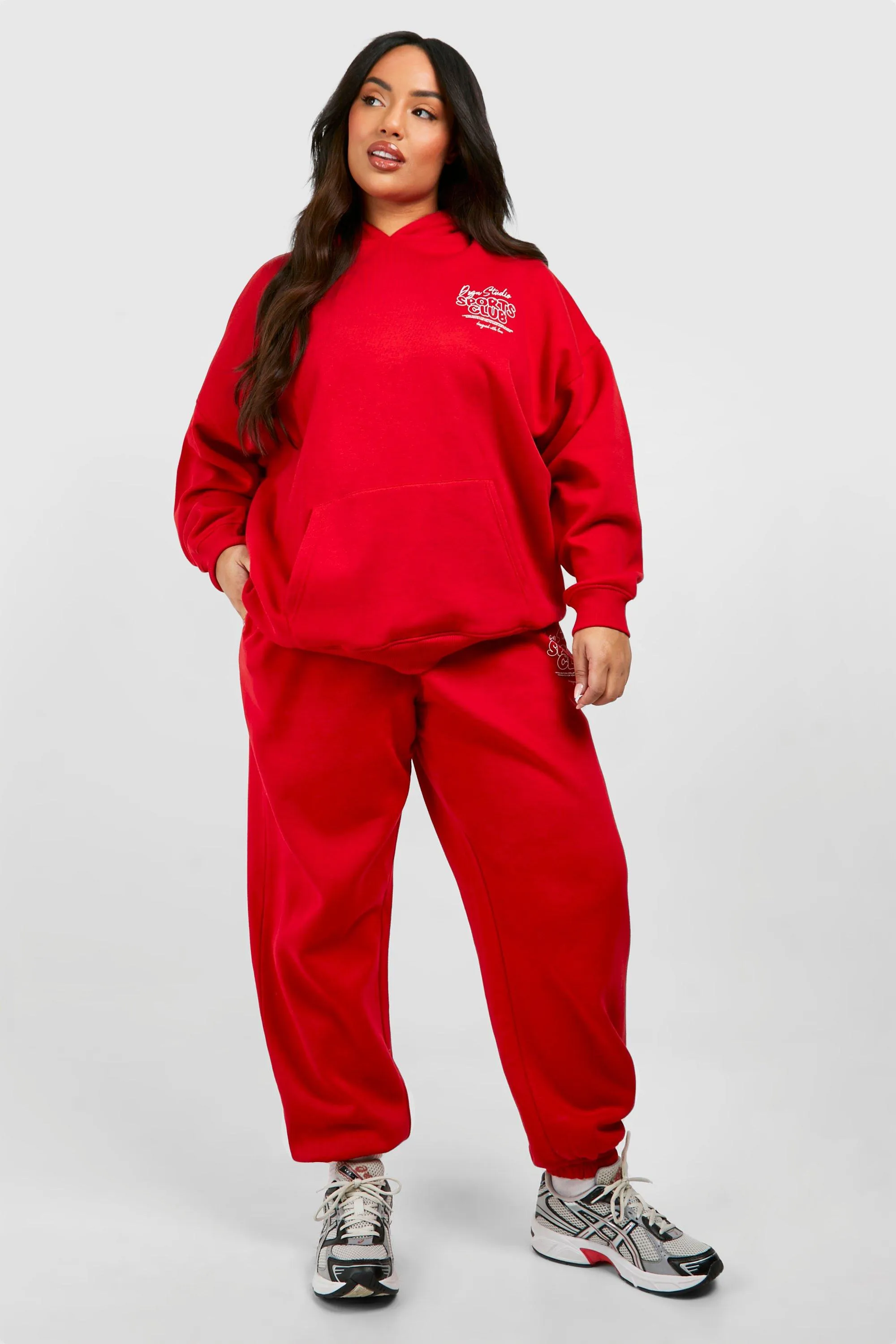 Hoodies & Sweatshirts | Plus Cherry Bubble Sports Club Jogger | boohoo