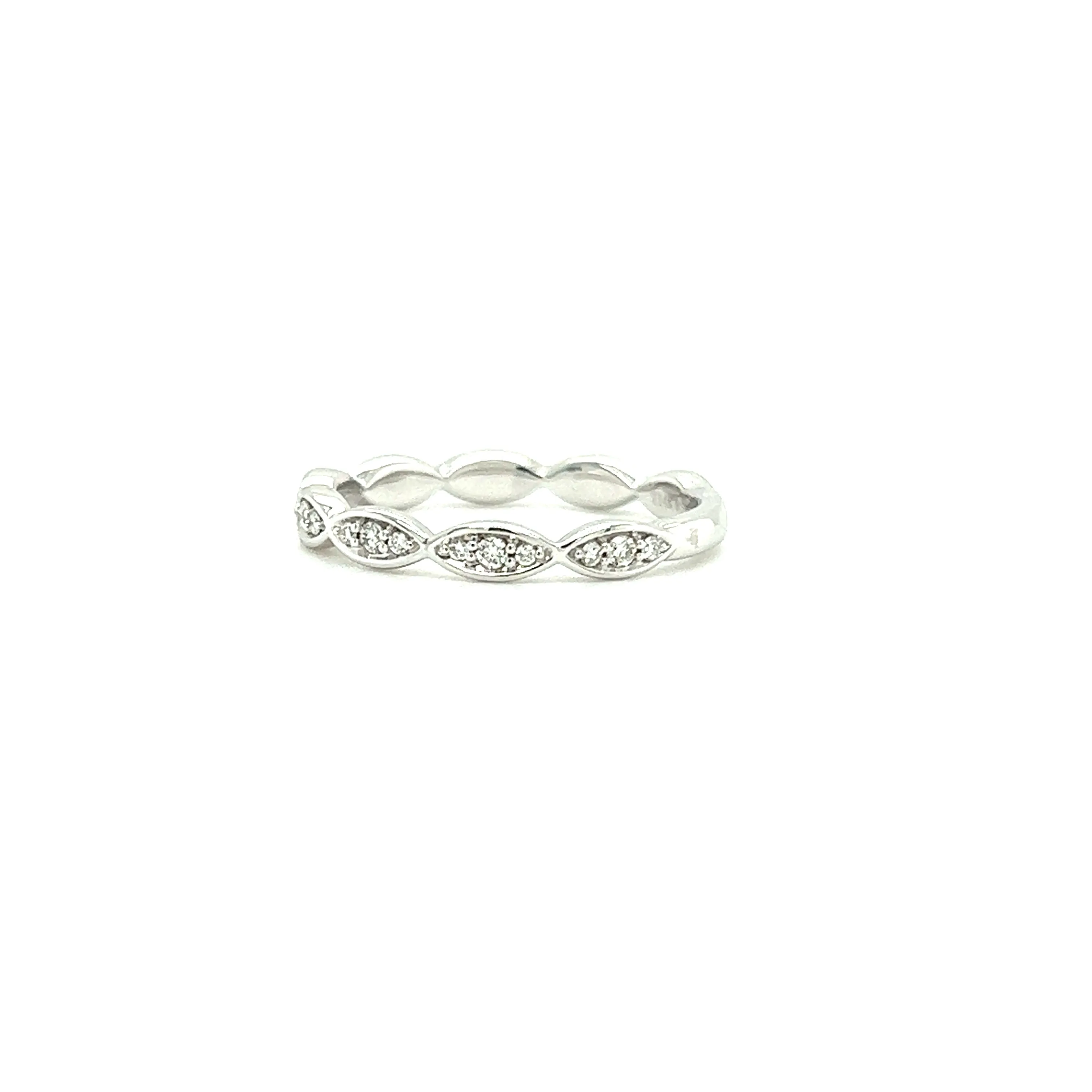 Infinity Diamond Ring with 0.2ctw of Diamonds in 14K White Gold