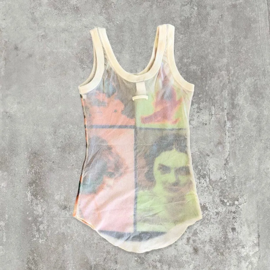 Jean Paul Gaultier JPG ‘Andy Warhol’ Inspired Faces Mesh Vest Top