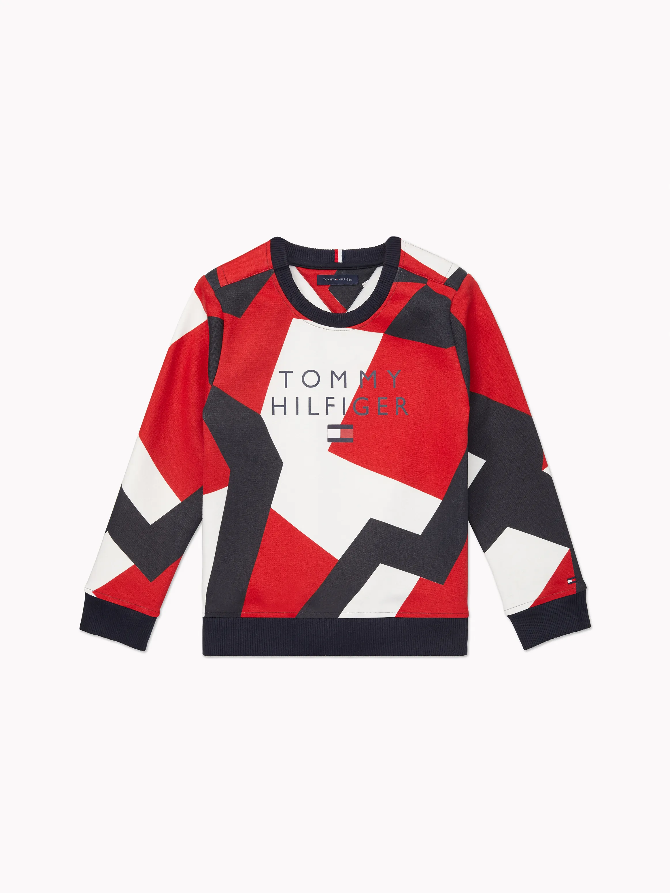 Jigsaw Print Crewneck | Adaptive Sweatshirts & Hoodies | Tommy Hilfiger