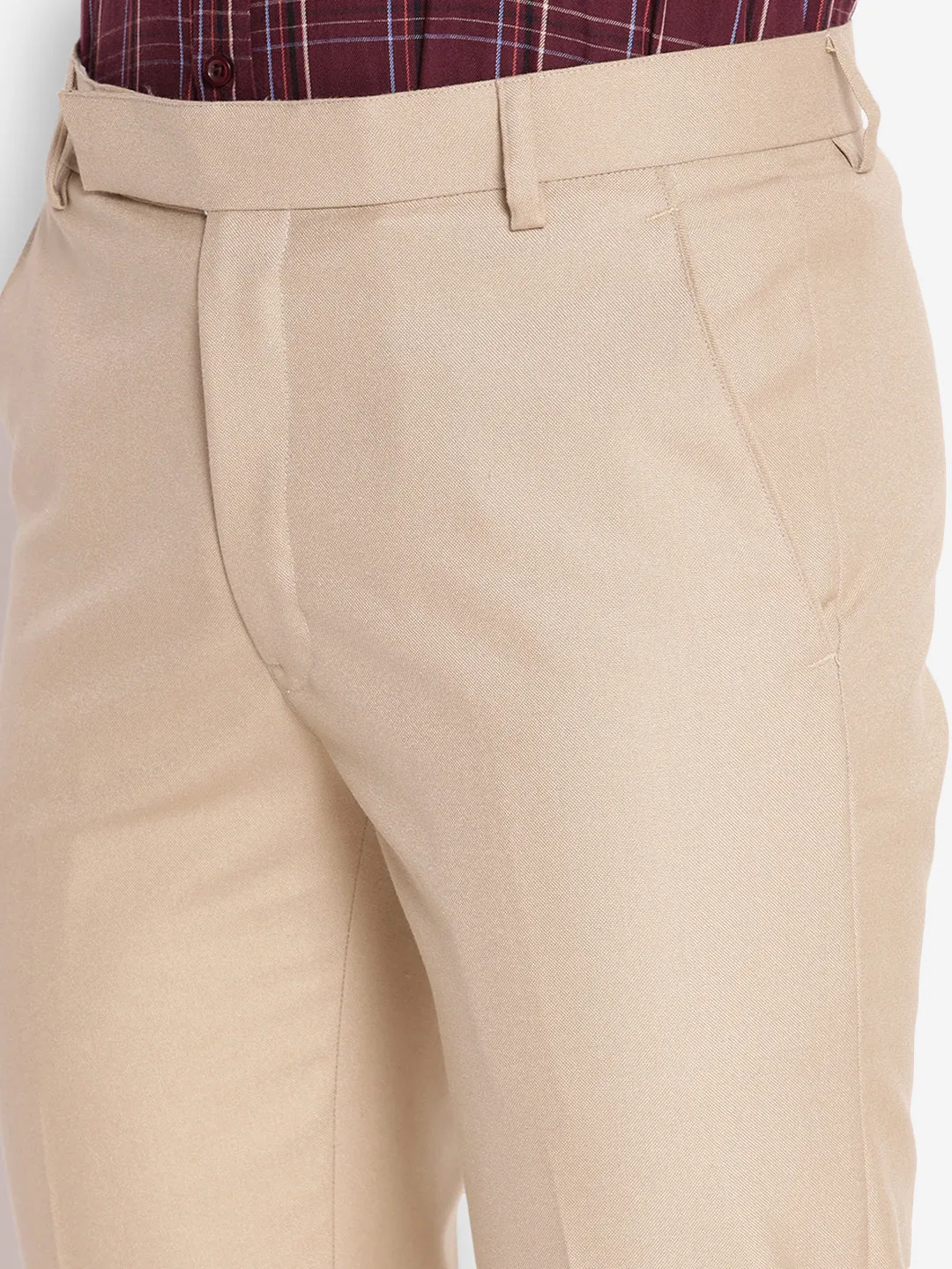 JUMP USA Men Tan Casual Regular Fit Trousers