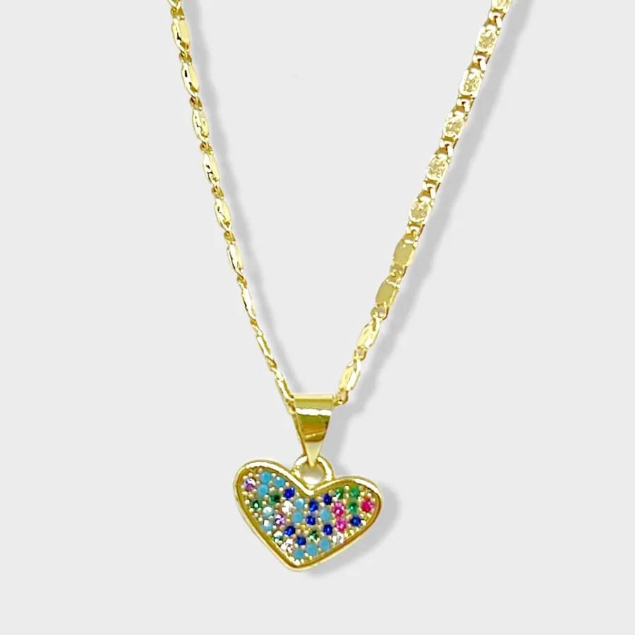 Lili heart necklace in 18k of gold plated