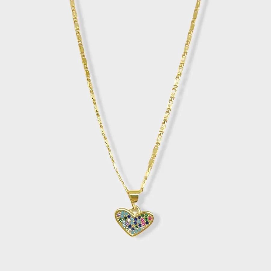 Lili heart necklace in 18k of gold plated