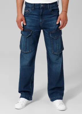 LONGSPUR Cargo Navy Wash Jeans