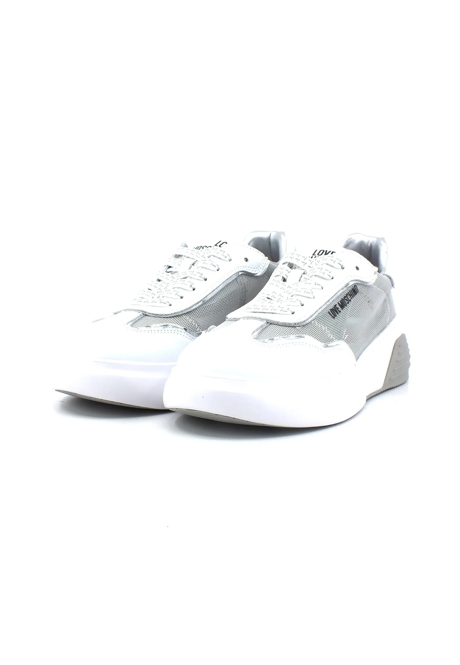 LOVE MOSCHINO Sneaker Trasparent Donna White Pearl JA15875G0GIQB01A