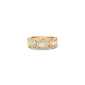 Lucia Mother of Pearl and Gold Thick Ring