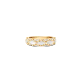 Lucia Mother of Pearl and Gold Thin Ring