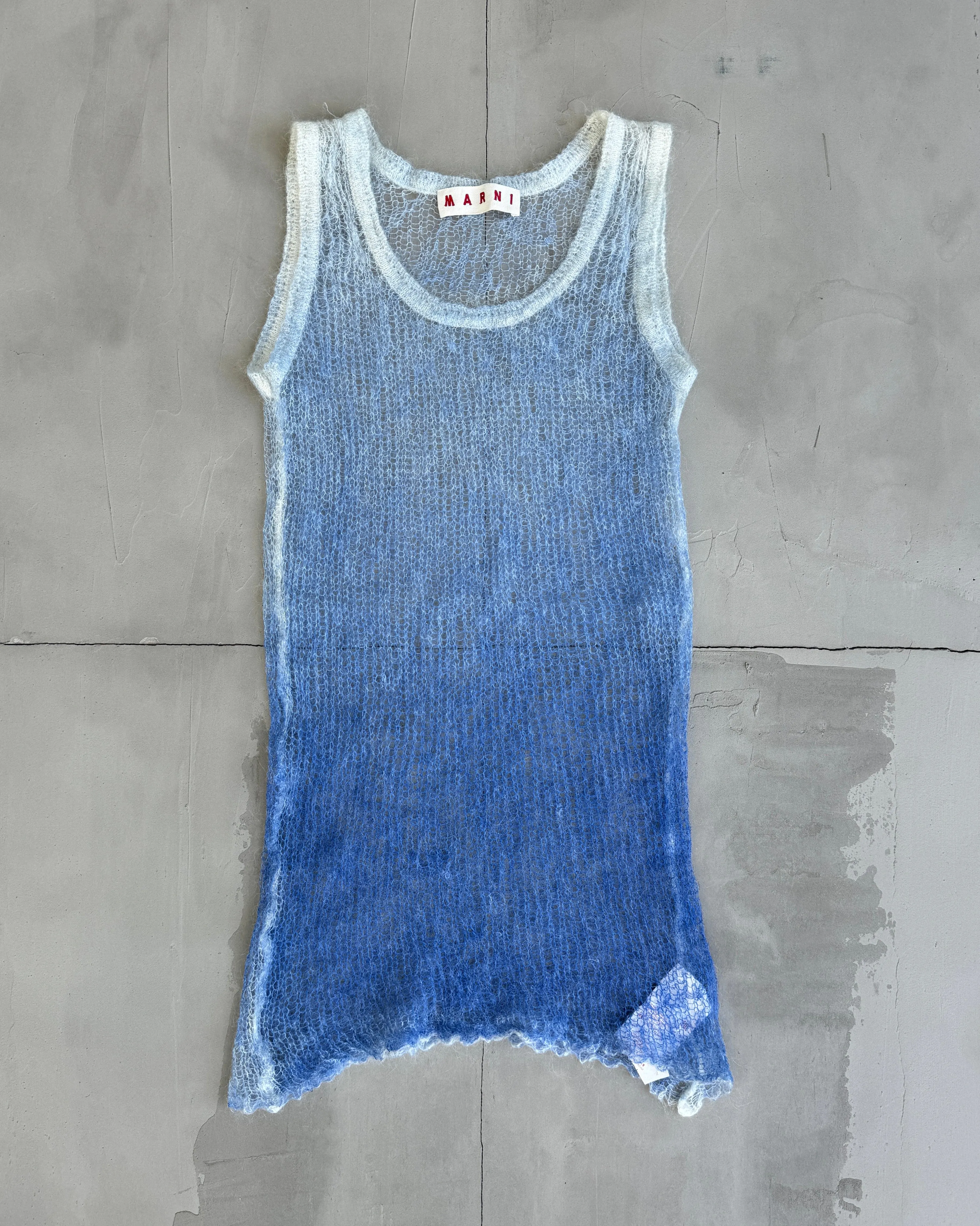 MARNI OPEN KNIT MOHAIR VEST TOP - S