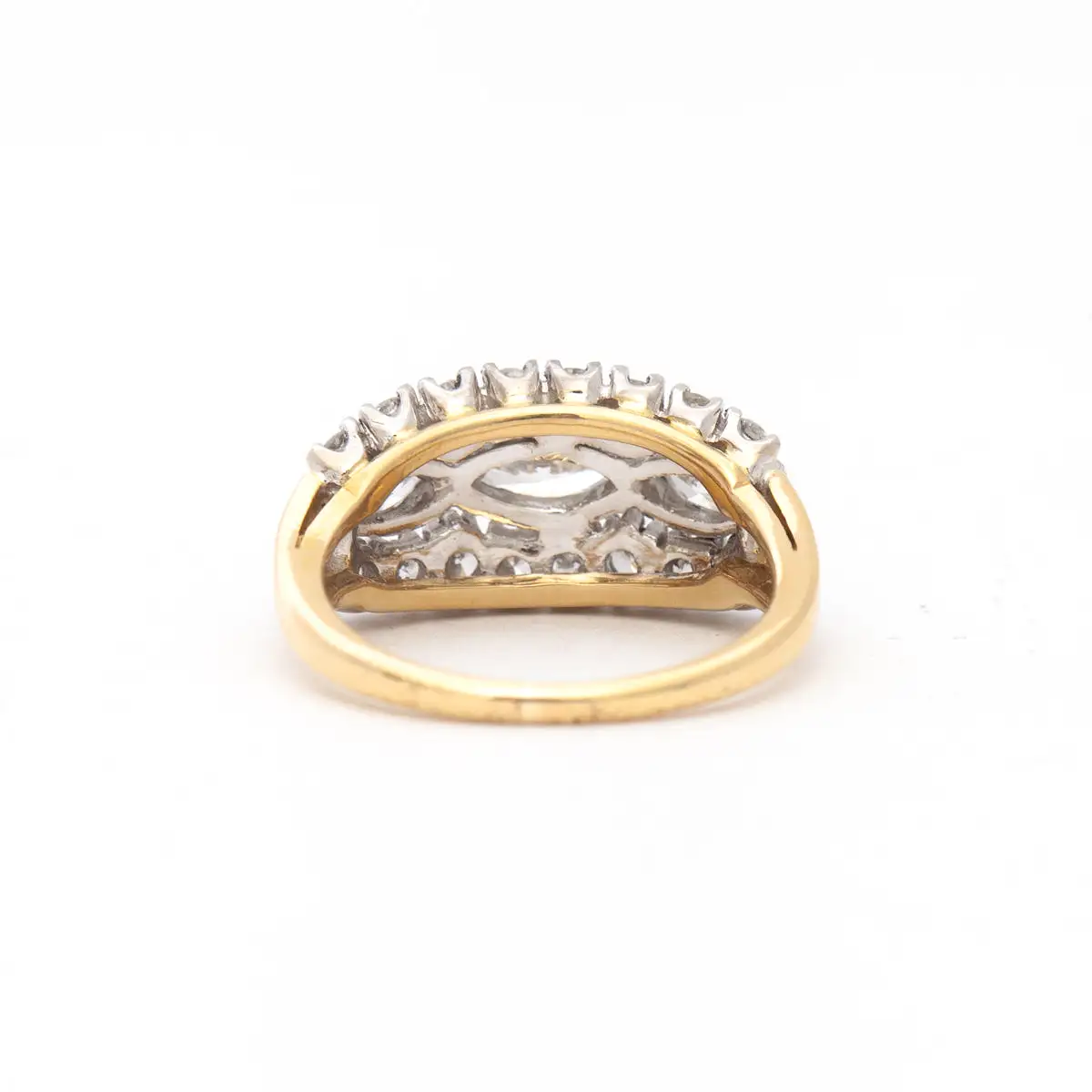 Marquise Diamond Three-Row Band