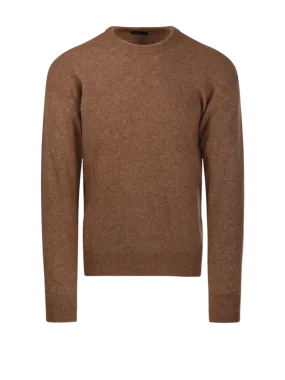 MEN ROBERTO COLLINA BROWN CASHMERE SWEATER