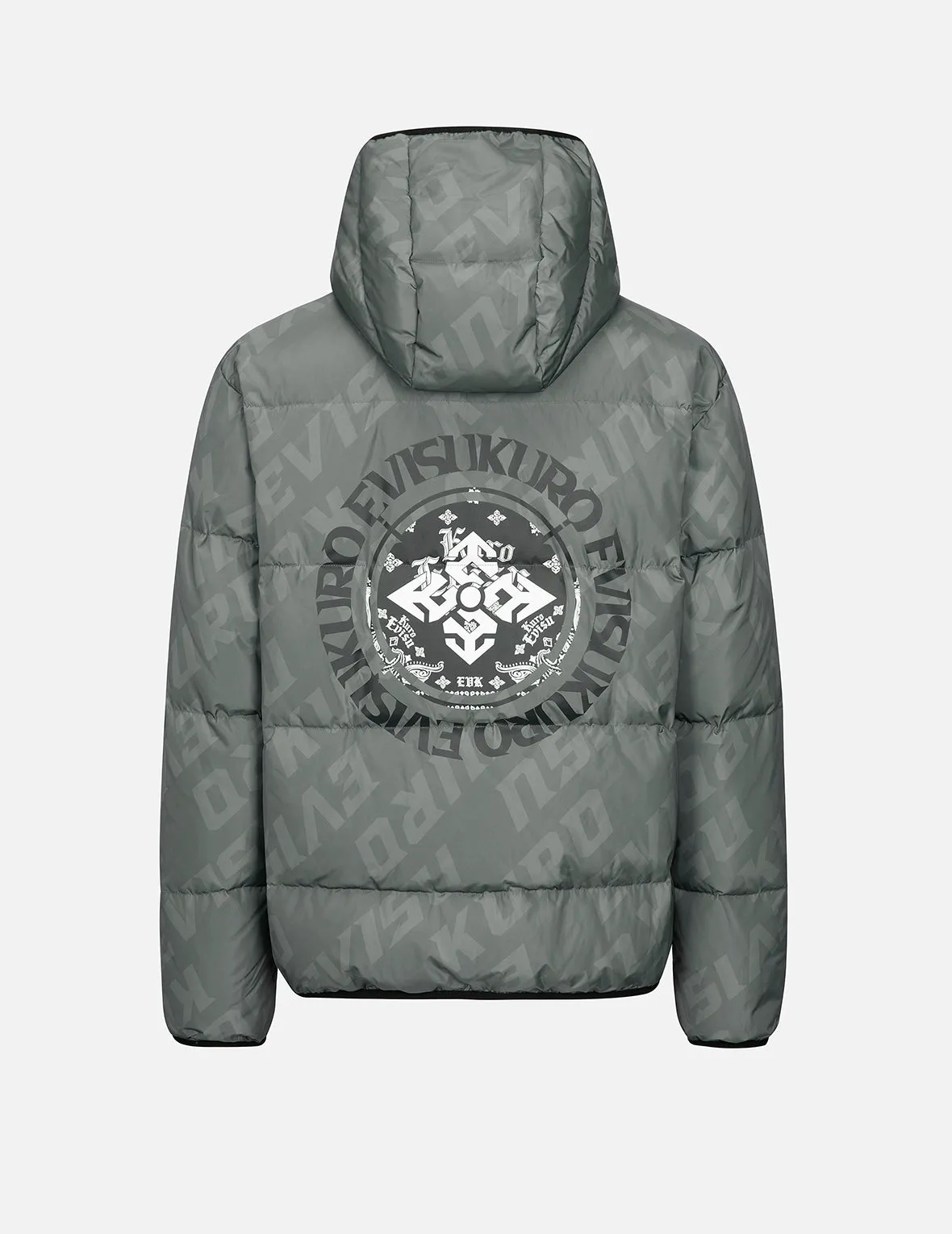 Monogram Print Relaxed Down Jacket