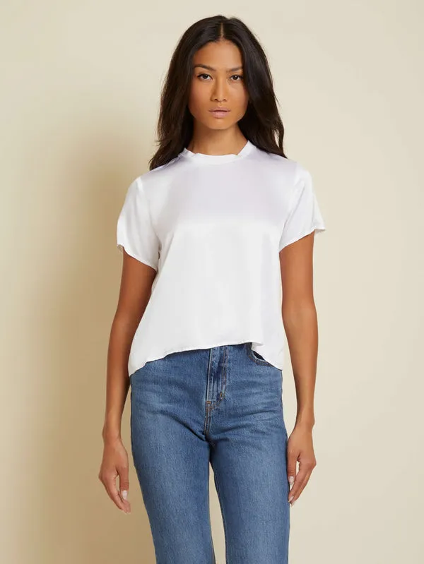 Nation Marie Satin Boxy Crop Top