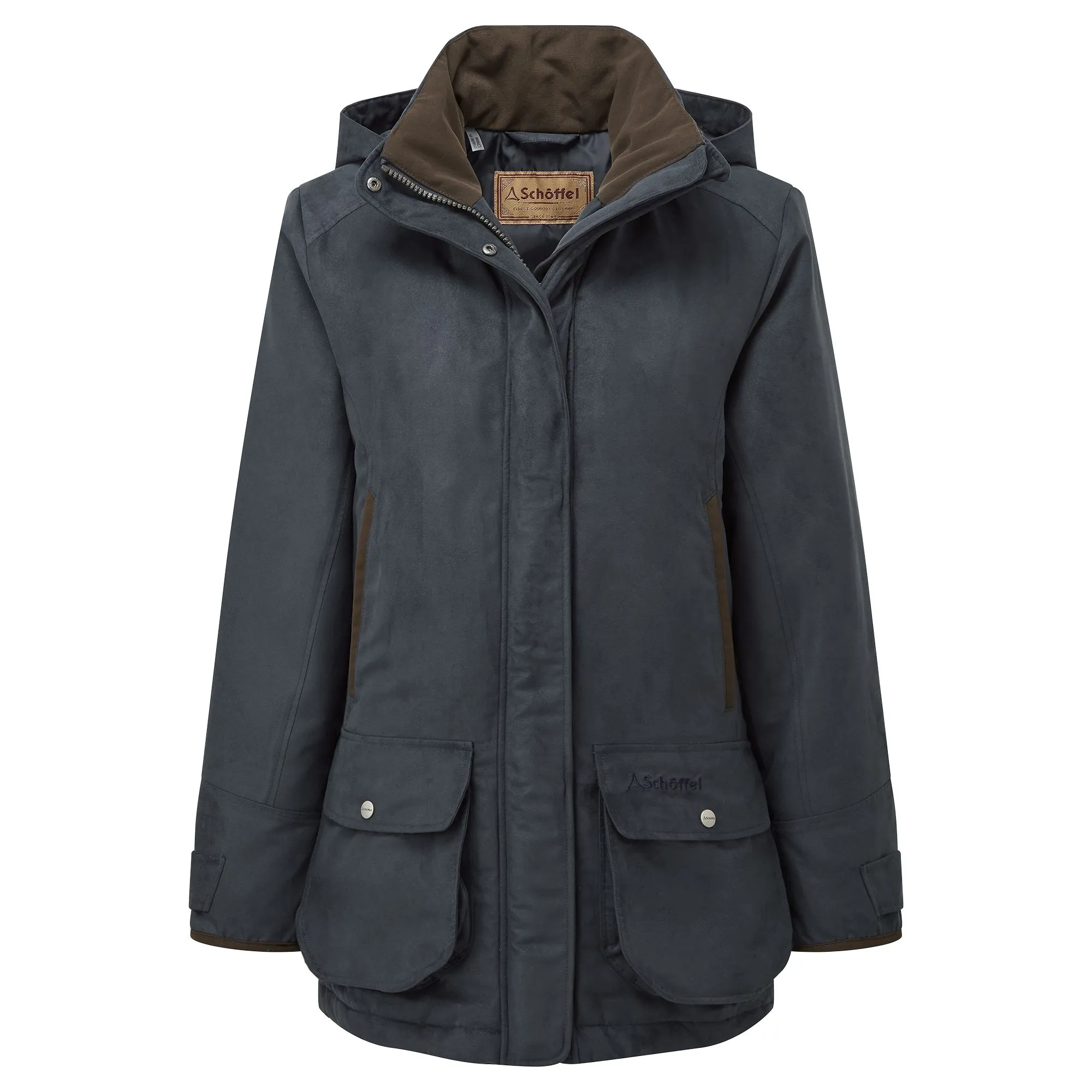 Navy Schoffel Teal Shooting Coat