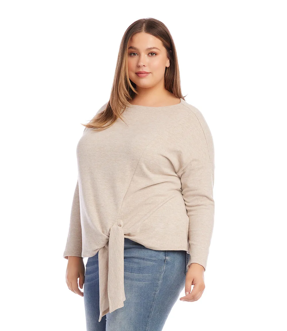 Plus Size Boatneck Tie Top