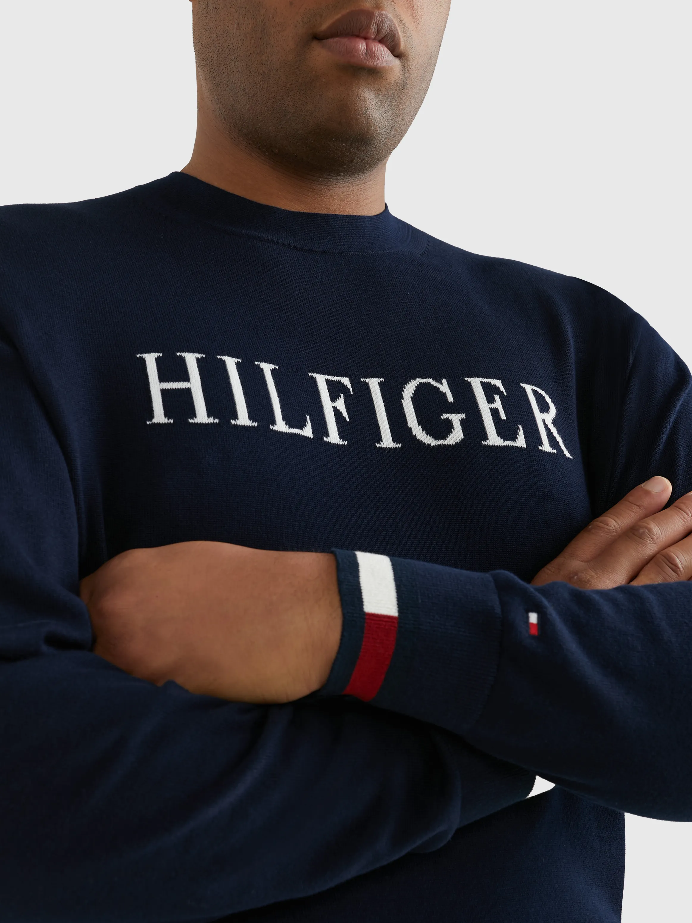 Plus Stripe Cuff Logo Jumper | Sweatshirts & Hoodies | Tommy Hilfiger