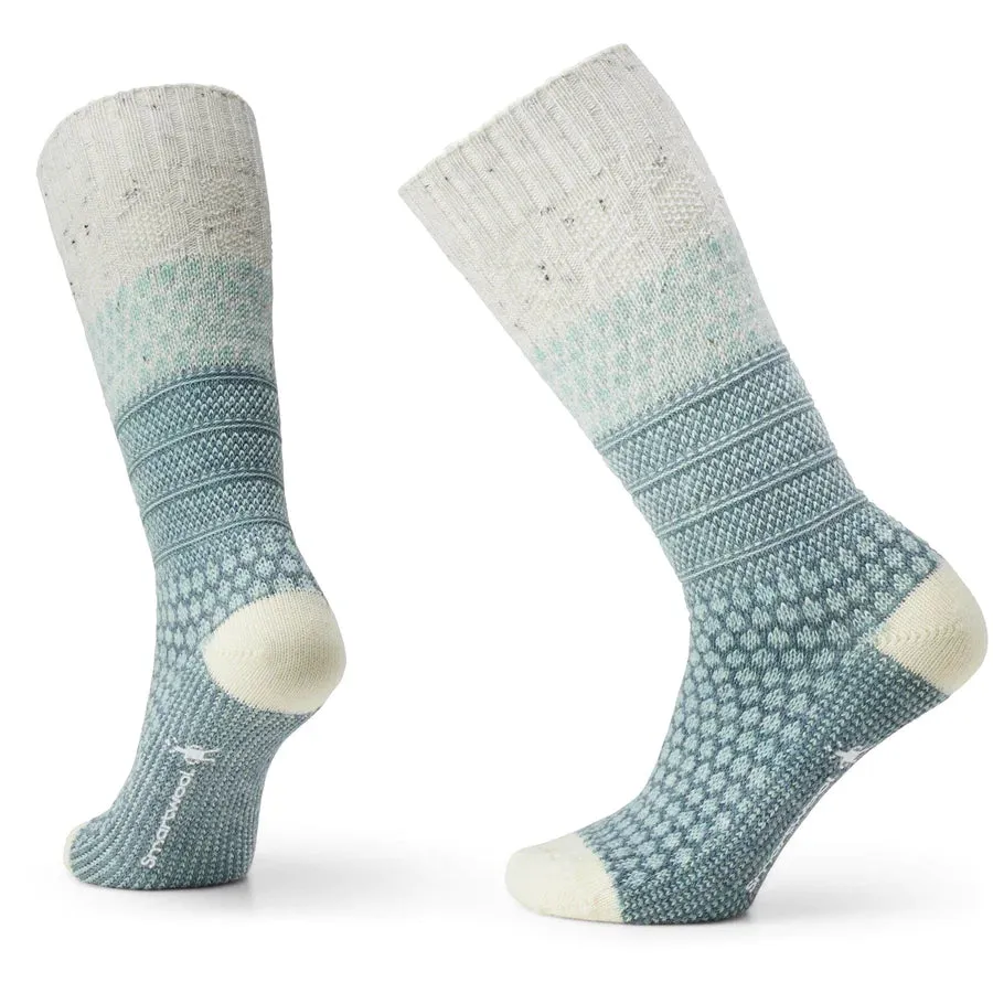 Popcorn Cable Crew Socks