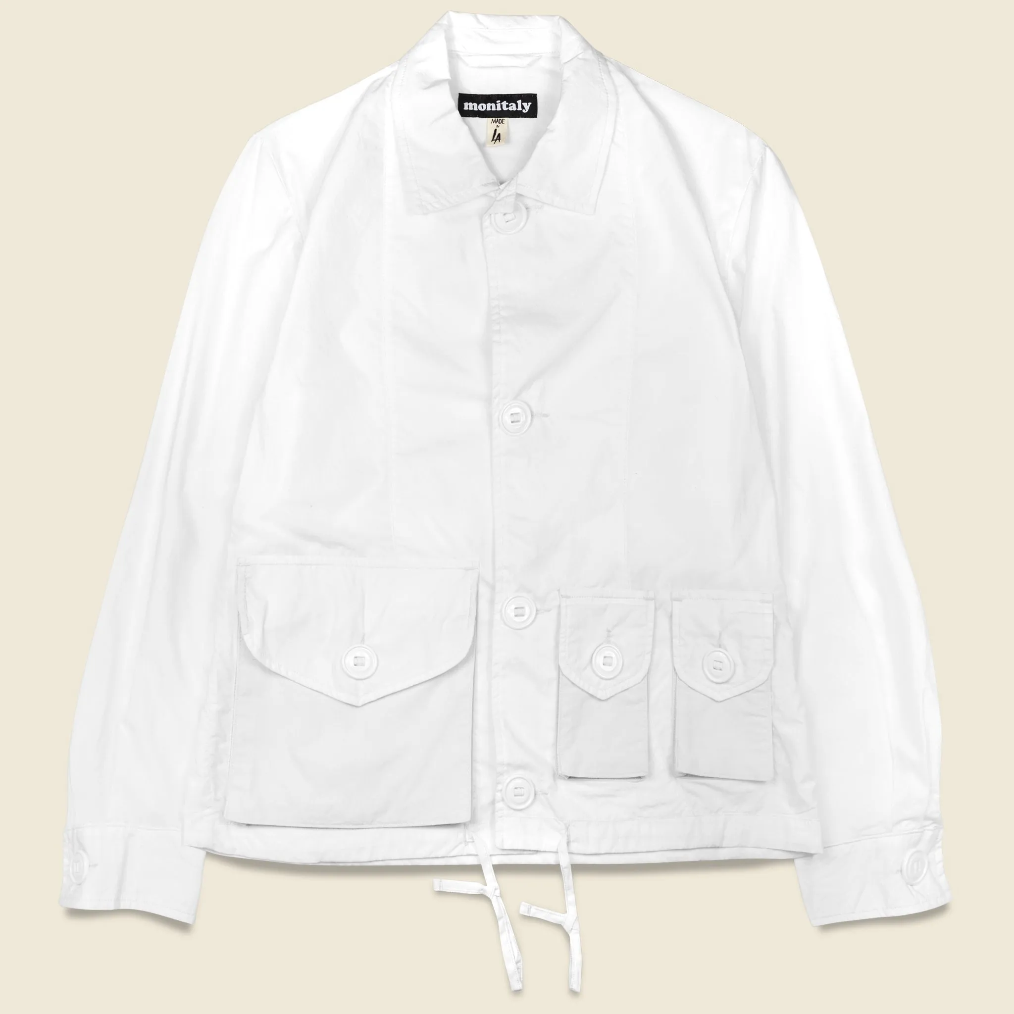 Poplin Type-A Military Service Jacket - White