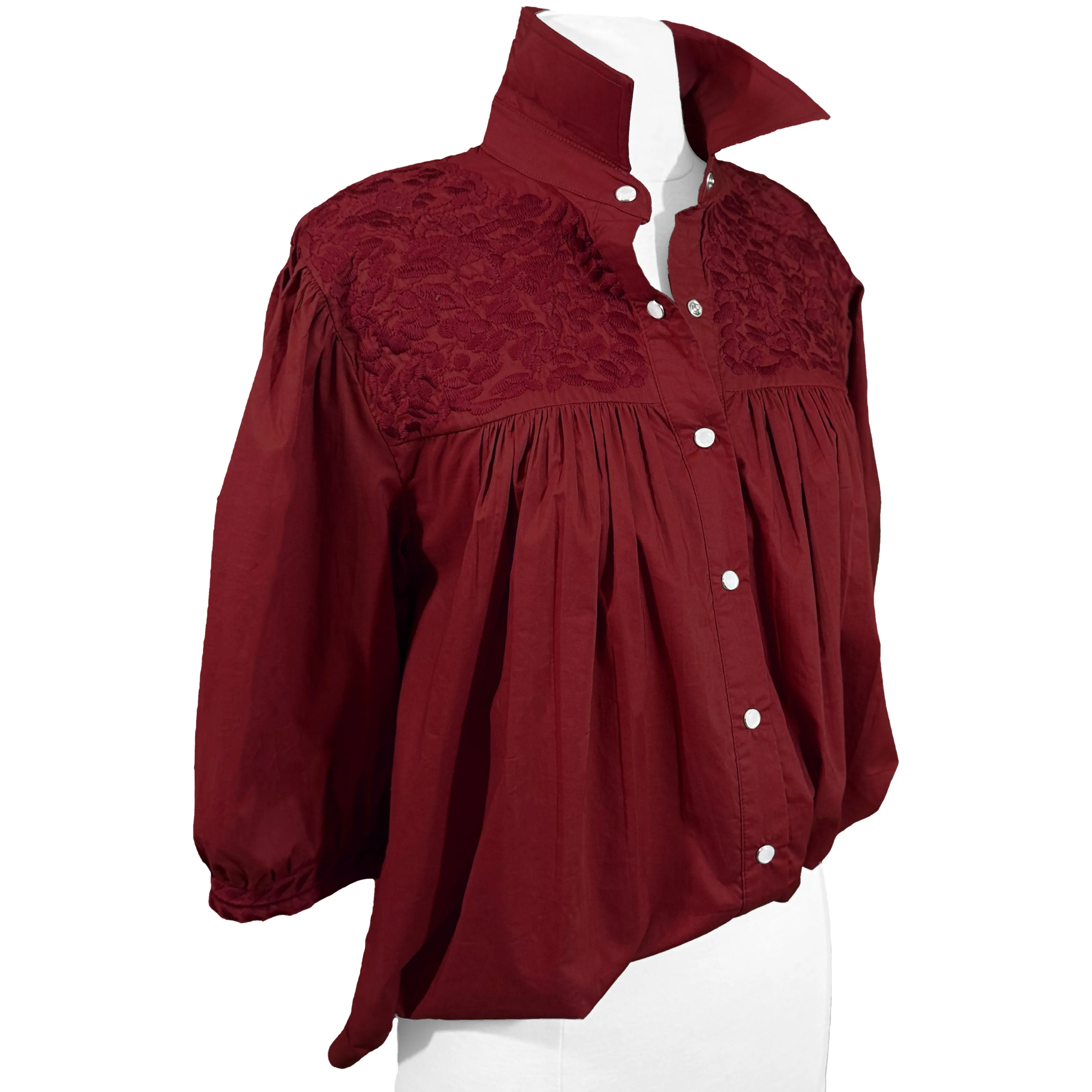 PRE-ORDER: Double Crimson Cowgirl Blouse (early August ship date)