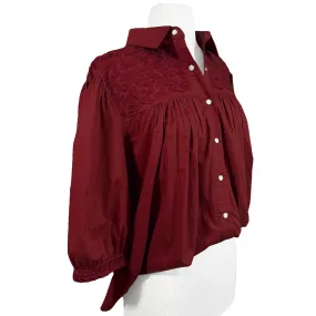 PRE-ORDER: Double Crimson Cowgirl Blouse (early August ship date)