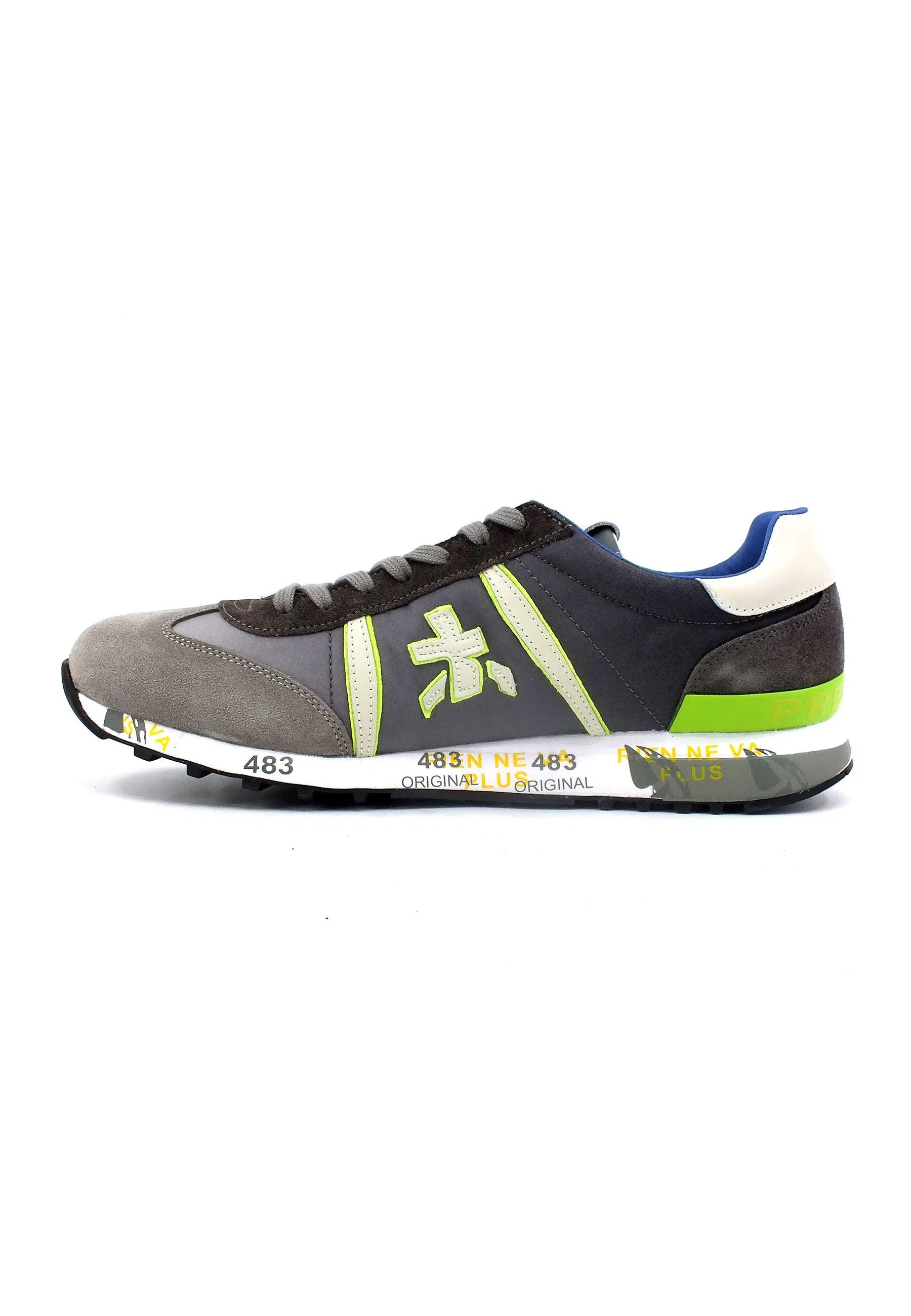 PREMIATA Sneaker Uomo Grey Yellow Fluo LUCY-5903