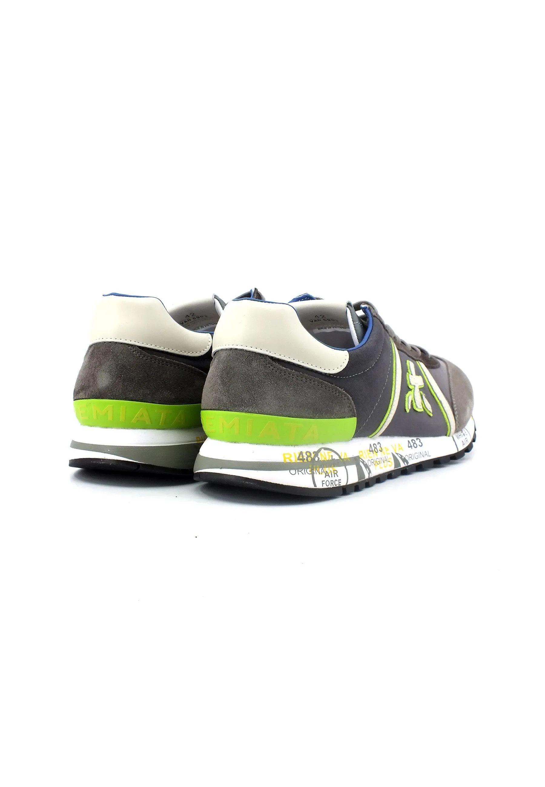 PREMIATA Sneaker Uomo Grey Yellow Fluo LUCY-5903