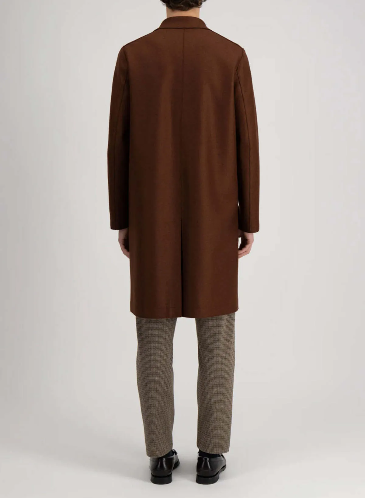 Pressed Wool Overcoat - Cognac