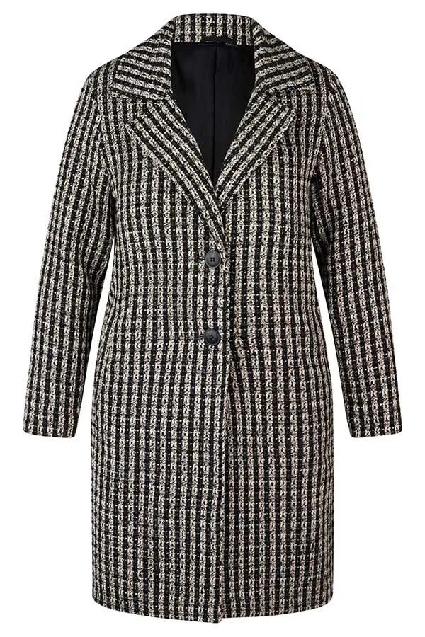 Rabe & LecomteBLACK TWEED-LIKE COAT