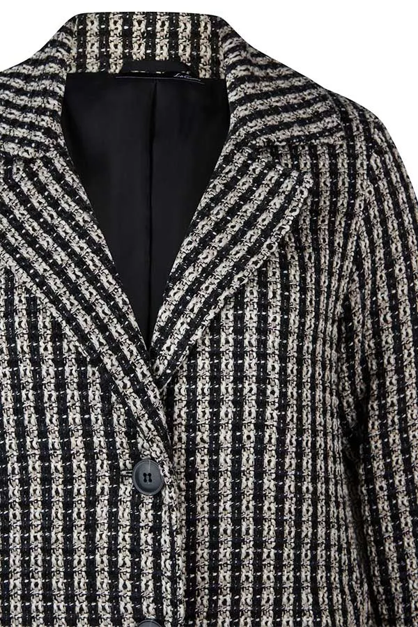 Rabe & LecomteBLACK TWEED-LIKE COAT