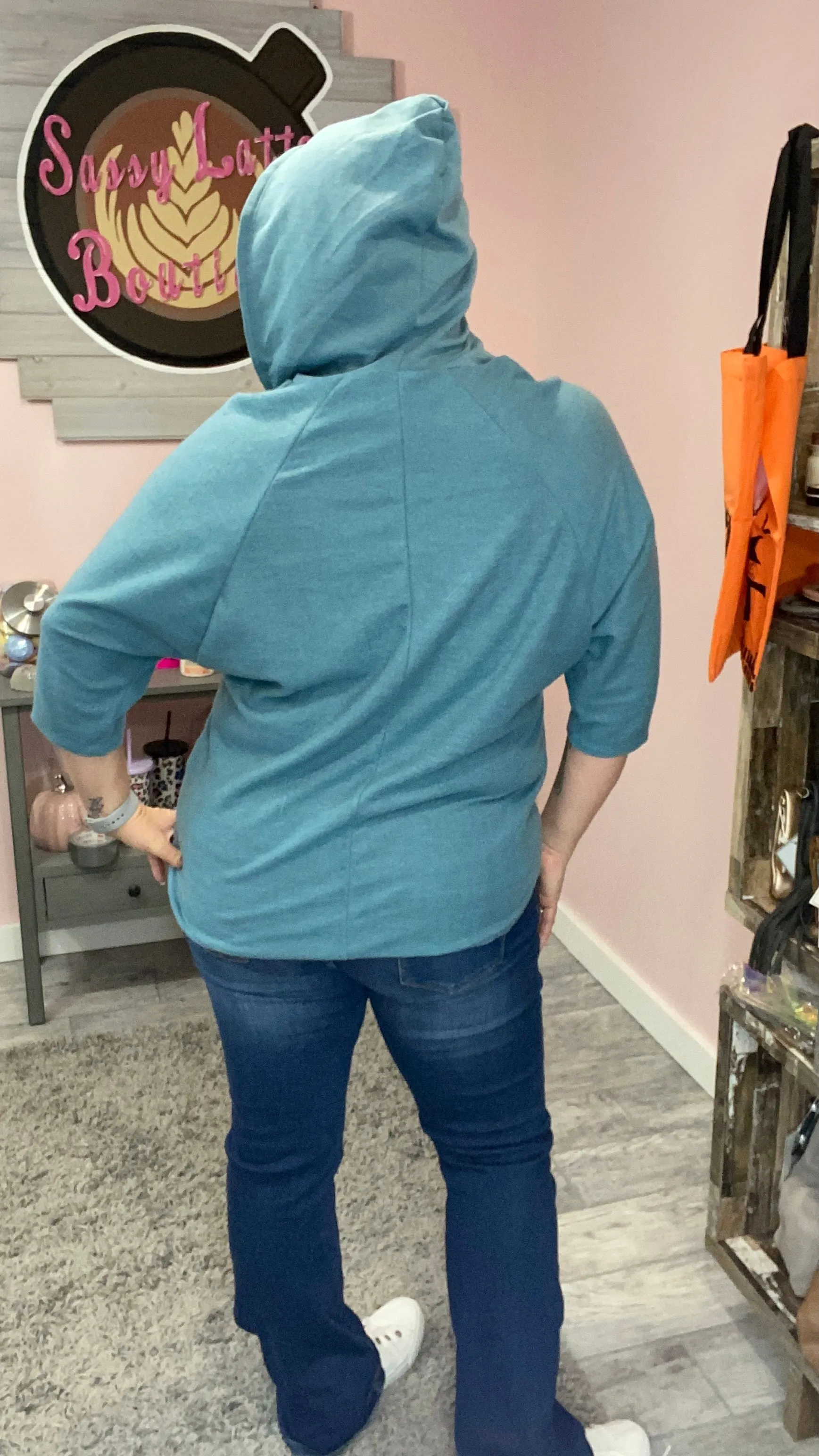 Relaxed Fit Teal Hoodie