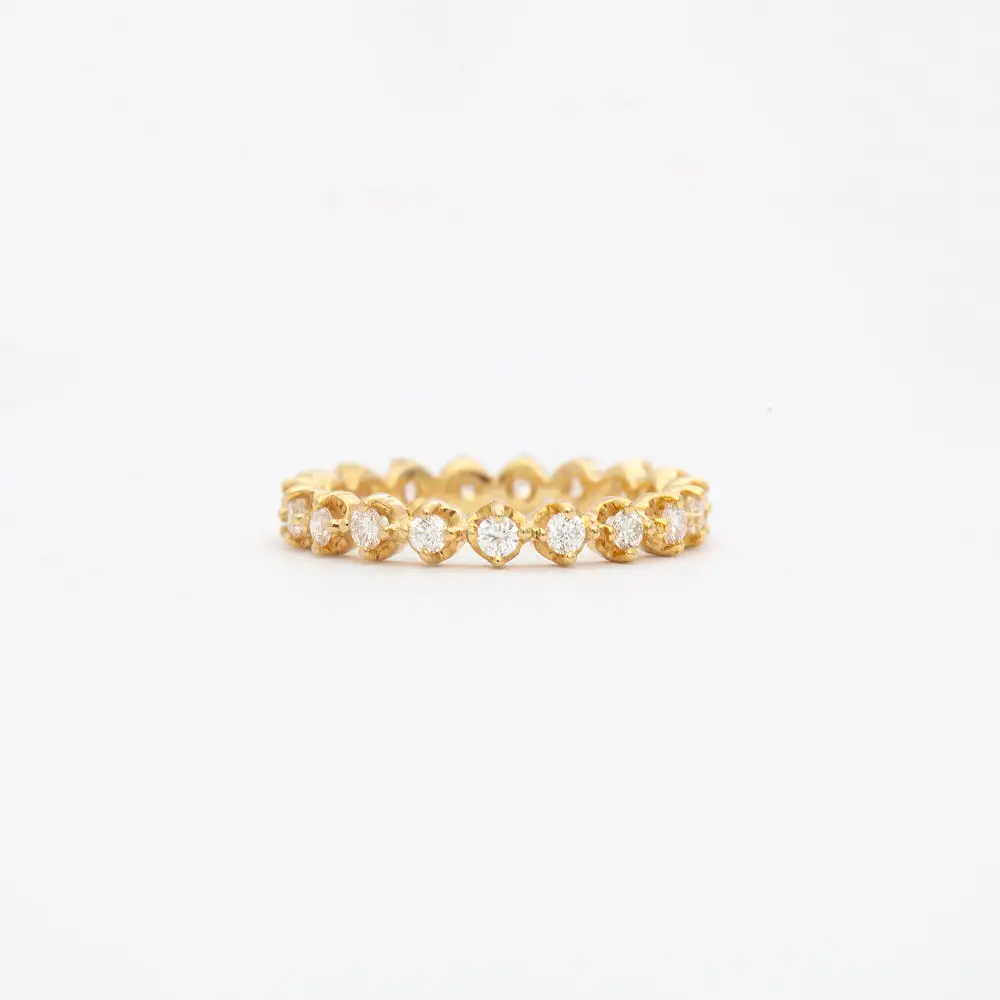 Round Diamond Collet Eternity Band