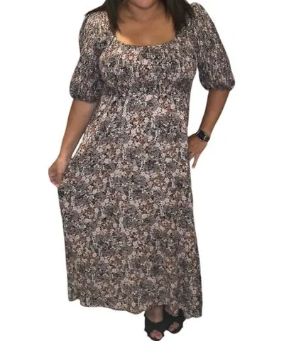 Saltwater Luxe Fall Floral Smocked Midi Dress