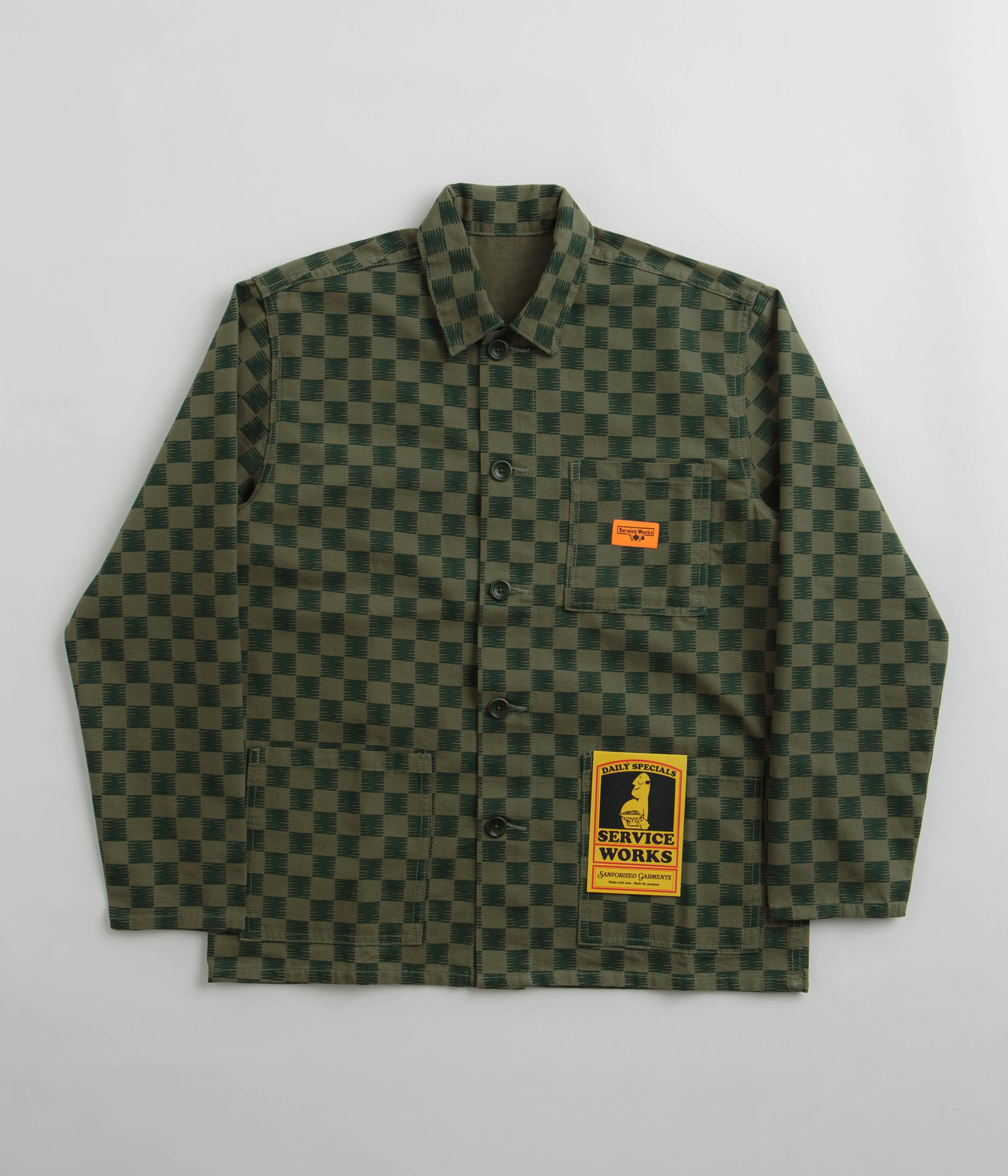 Service Works Coverall Jacket - Green Checker