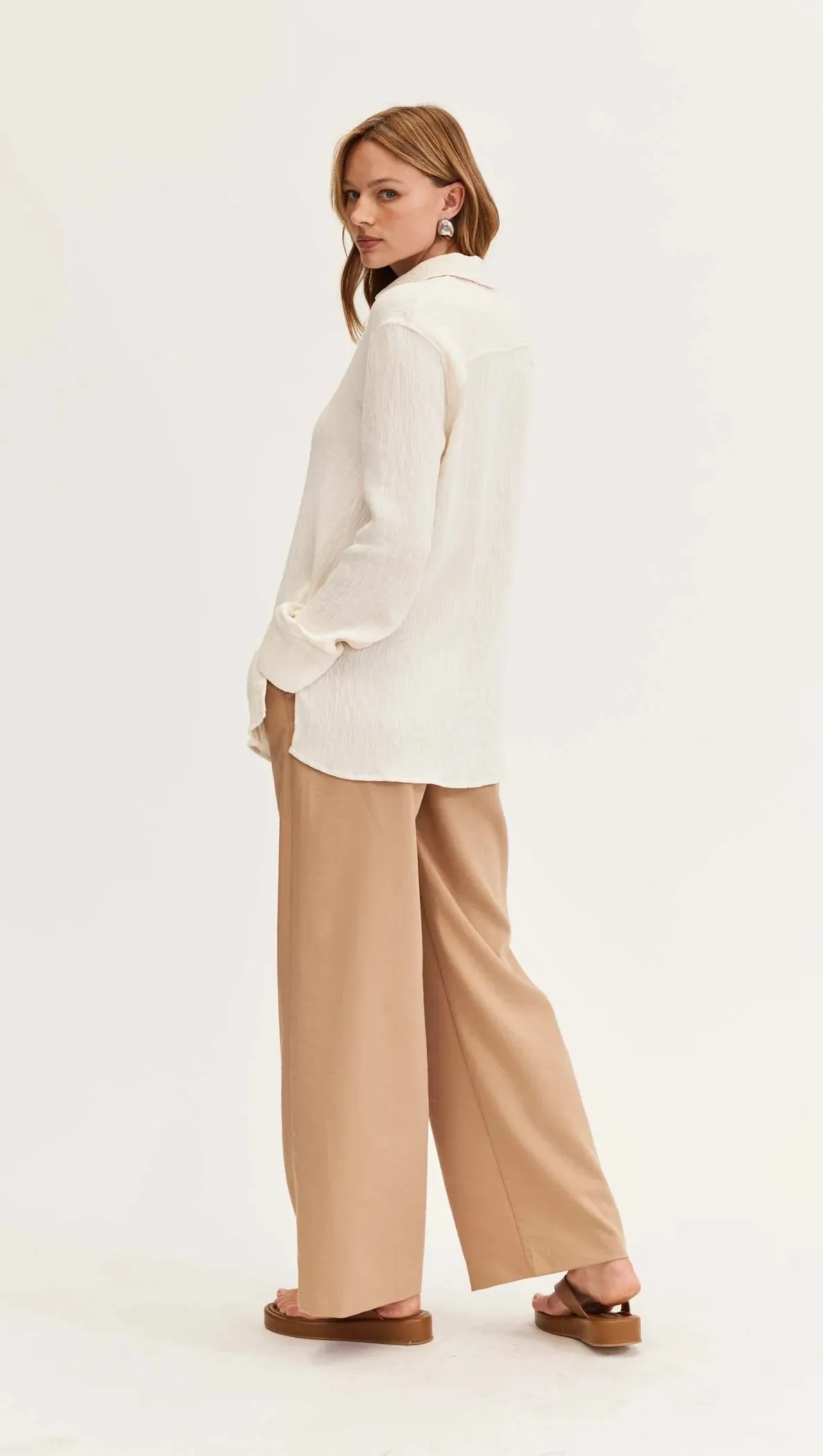 Staple the Label - Elena Textured Shirt Cream