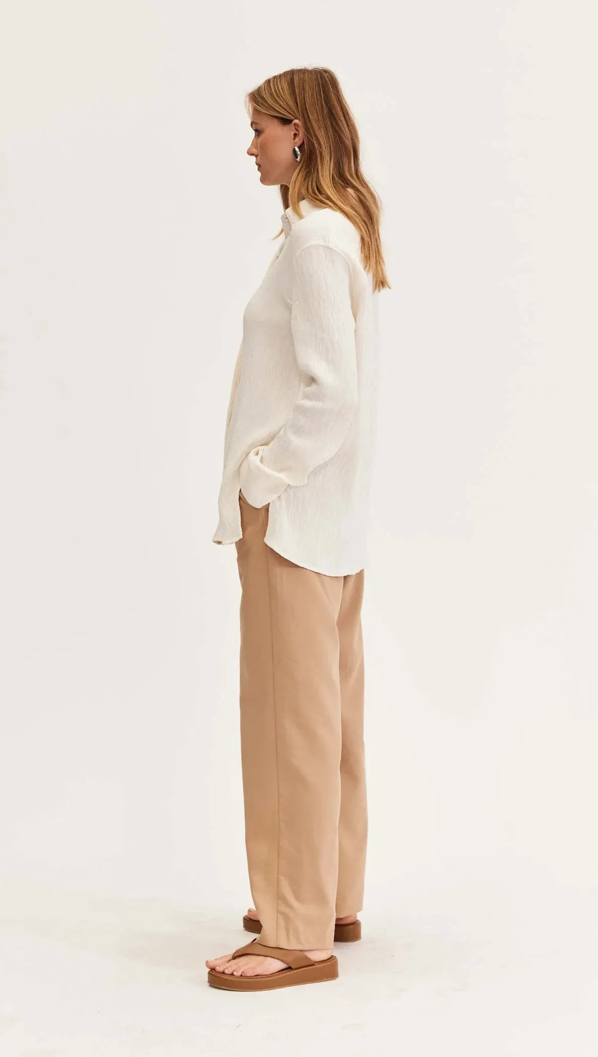 Staple the Label - Elena Textured Shirt Cream