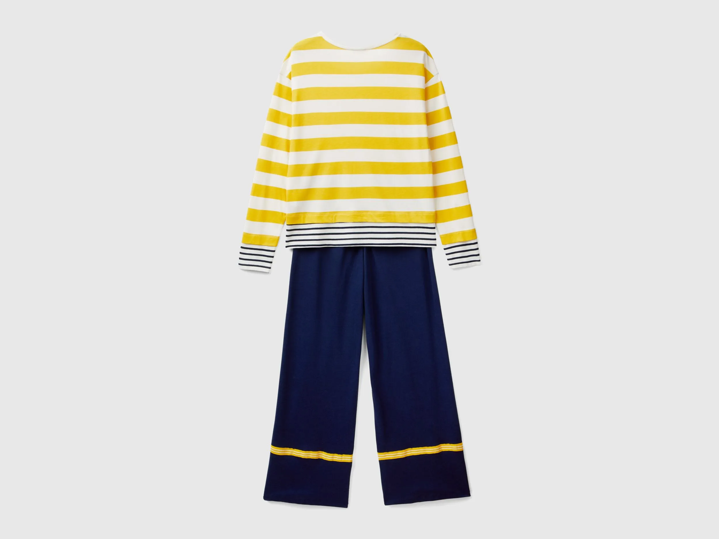 Striped viscose blend pyjamas - Multi-color | Benetton