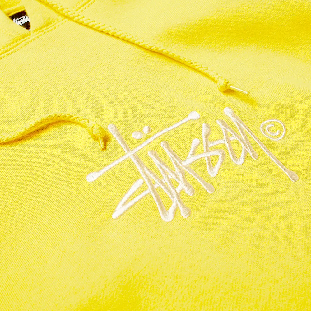 Stussy Basic Copyright Applique Hood / Felpa Con Cappuccio Yellow