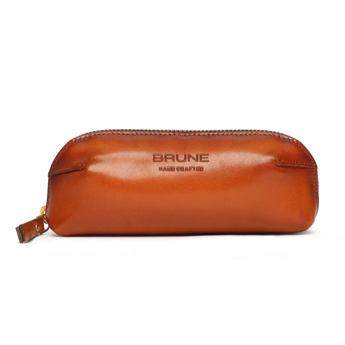 Tan Leather Eyewear Glasses Cover by Brune & Bareskin